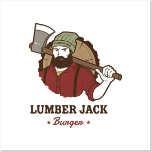 lumber jack burger Posters and Art